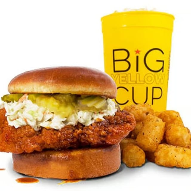 Hot Chicken Tender Sandwich Combo.