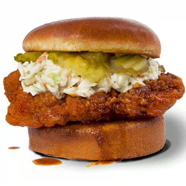 Hot Chicken Tender Sandwich.